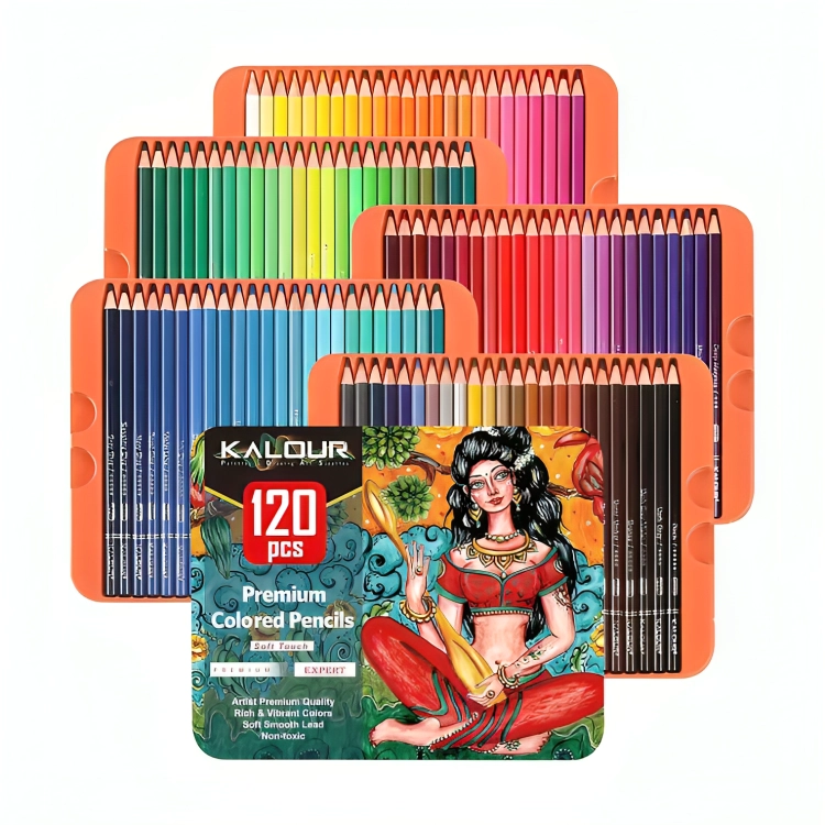 SET 120 LAPICES COLORE ARTE PROFESIONAL DIBUJO CAJA METALICA - 2
