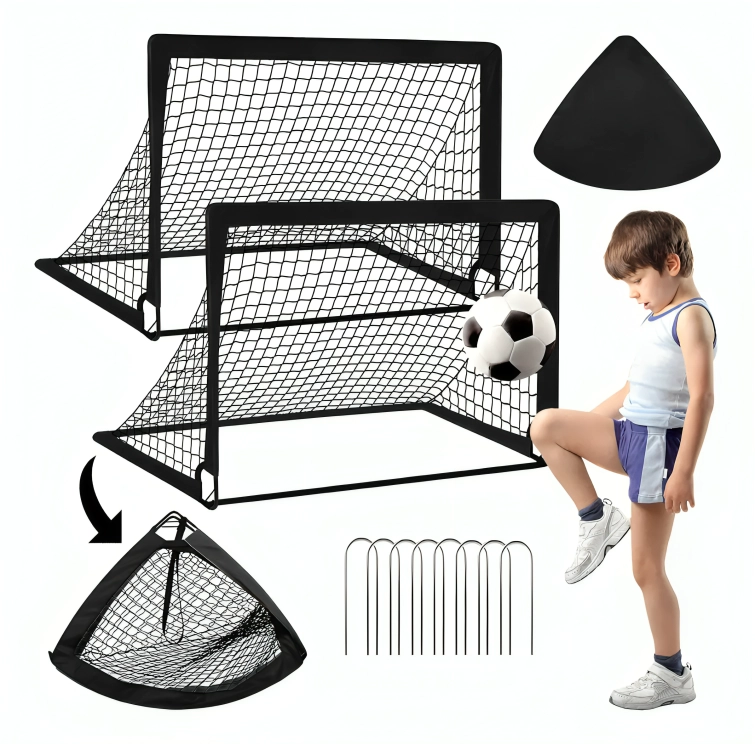 2 JUEGO DE PORTERIAS DE FUTBOL PORTATIL PARA NIÑOS 120*90CM - 2
