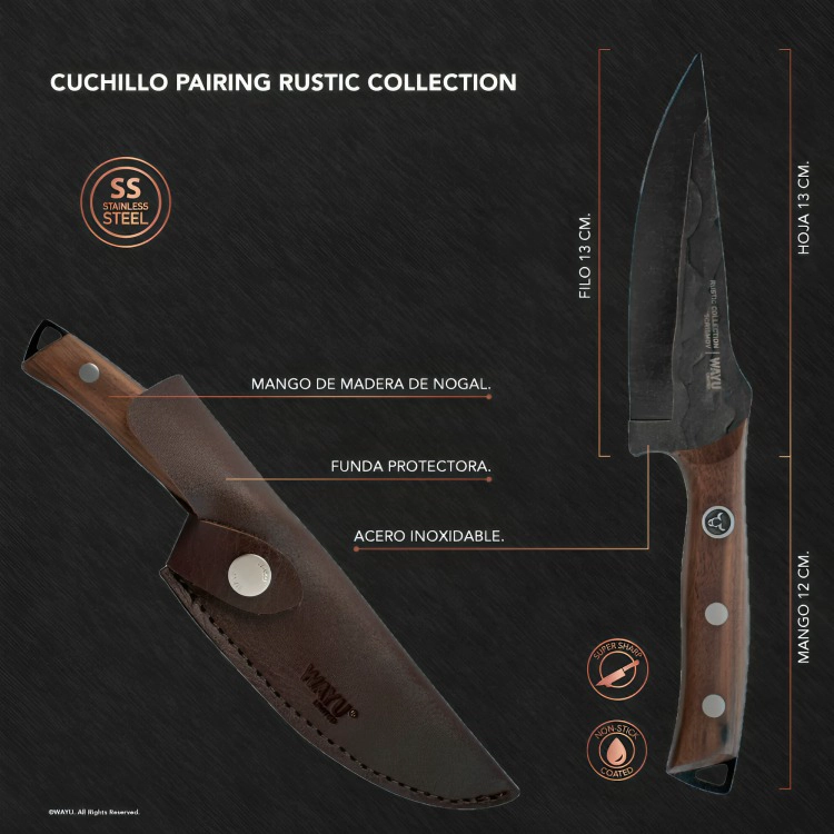 CUCHILLO PAIRING KNIFE  RUSTIC COLLECTION WAYU - 2
