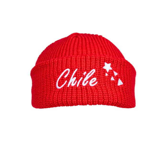 GORRO BEANIE BORDADO DISEÑO CHILE – GORRO TEJIDO UNISEX PARA INVIERNO - 1