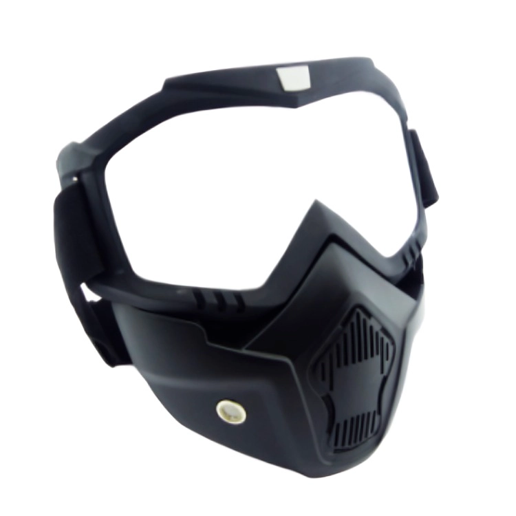 ANTIPARRA PARA MOTOCROSS CON MASCARA TRANSPARENTE - 1