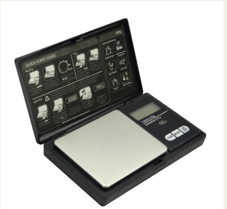 MINI BALANZA DIGITAL DE PRECISION 200G 0.01G CON TAPA - 1