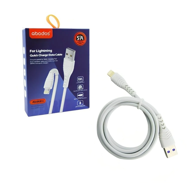 CABLE P/IPHONE A USB ABODOS 1 MTS 5 AMP MOD.AS-DS31I - 2