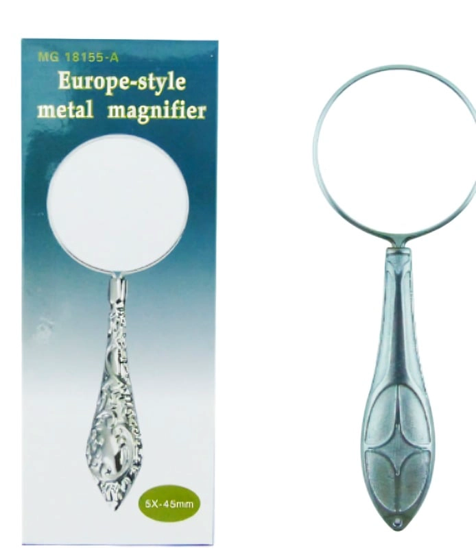 LUPA 45 MM METAL MOD.MG18155-A 5X AUMENTO ESTILO EUROPEO - 3
