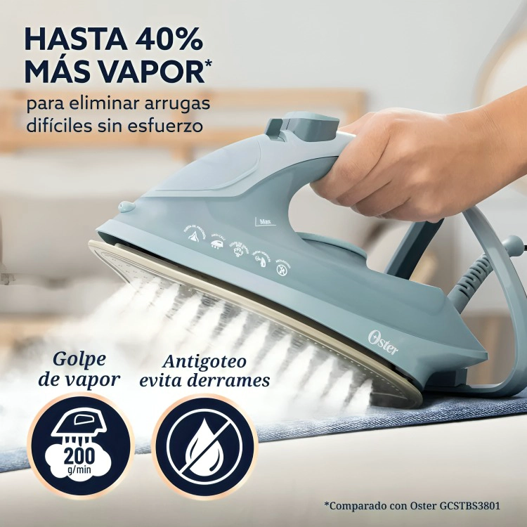 PLANCHA VAPOR OSTER® AEROGLIDE ANTIGOTEO VERDE GCSTAC7402 - 1