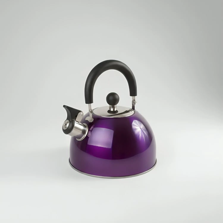TETERA SILBADORA ACERO INOXIDABLE 2,5 LITROS CON TAPA PURPURA - 3