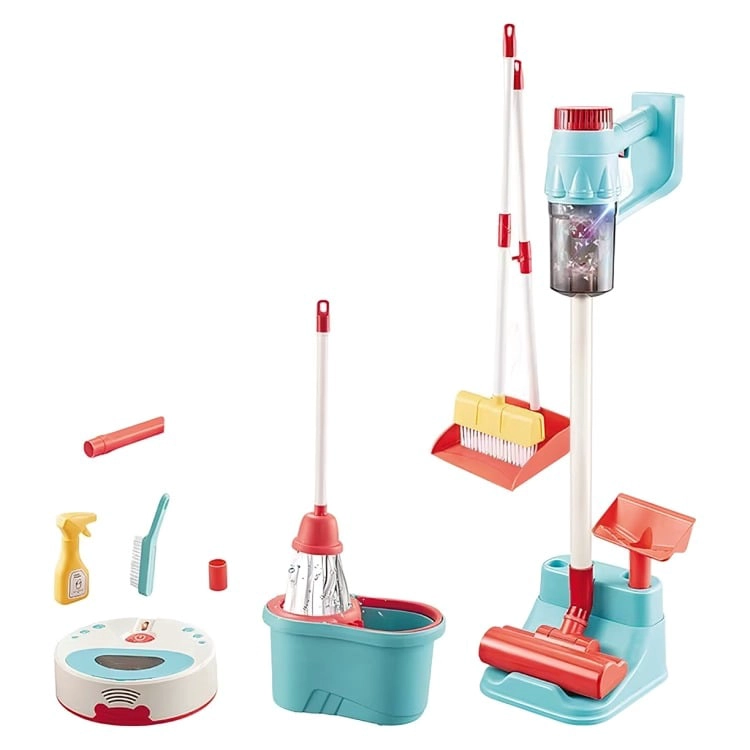 KIT DE LIMPIEZA INFANTIL CON ACCESORIOS Y ASPIRADORA TOBOT A PILAS - 4