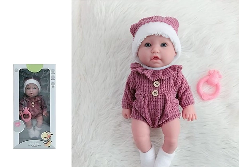 MUÑECA BEBE 30CM CON ACCESORIOS ROSADA - 3
