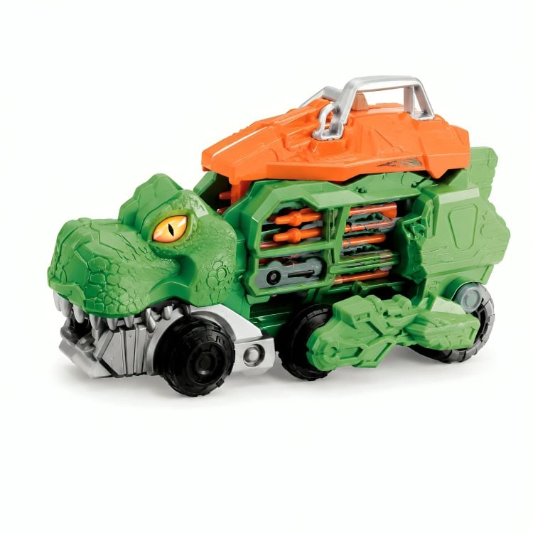 DINOSAURIO TRANSPORTADOR 2 EN 1 CON LANZADOR DE AUTOS - 1