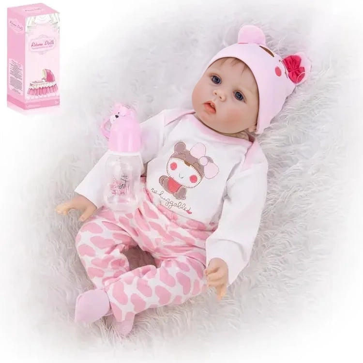 MUÑECA REBORN BEBE  55CM CON ACCESOROS - 2