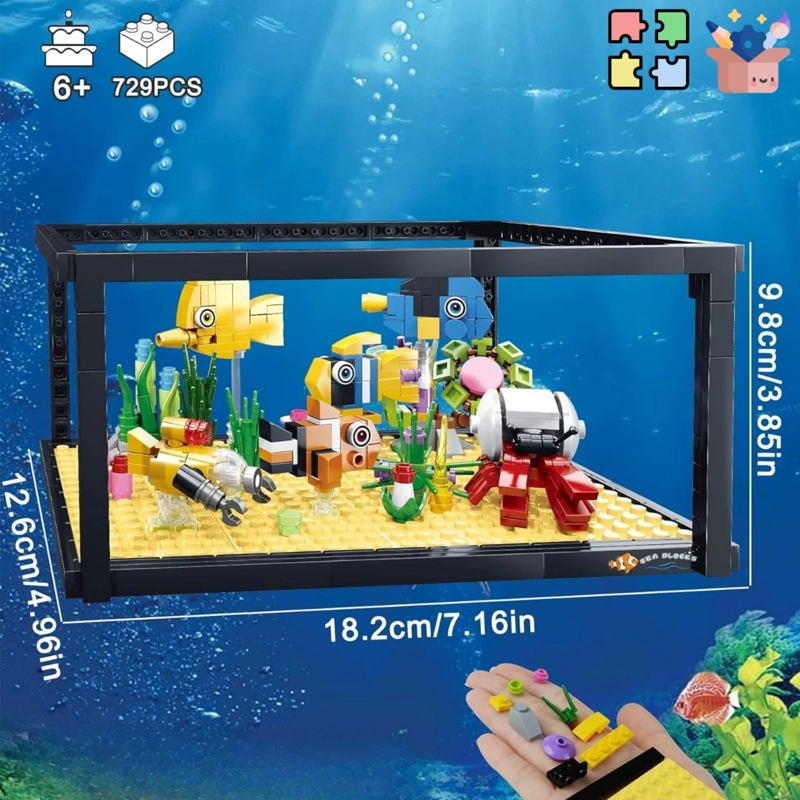 ARMA TU ACUARIO 729 PIEZAS JUGUETE DE CONSTRUCCION - 2