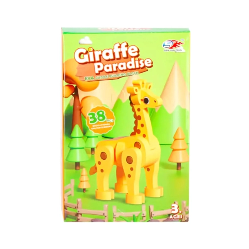 BLOQUES DE CONSTRUCCION DE EVA 3D JIRAFA (38PCS) - 1