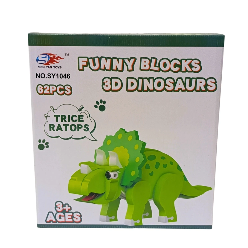 BLOQUES DE CONSTRUCCION EVA 3D TRICERATOPS (62PCS) - 3