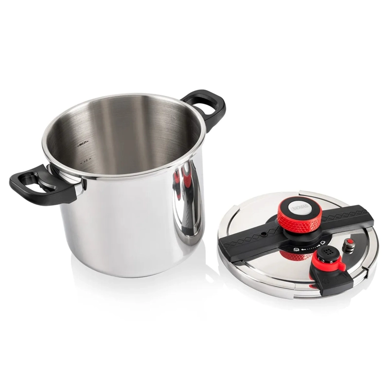 OLLA A PRESION 10L TH-MOP10I DE ACERO INOXIDABLE PLATEADO - 1
