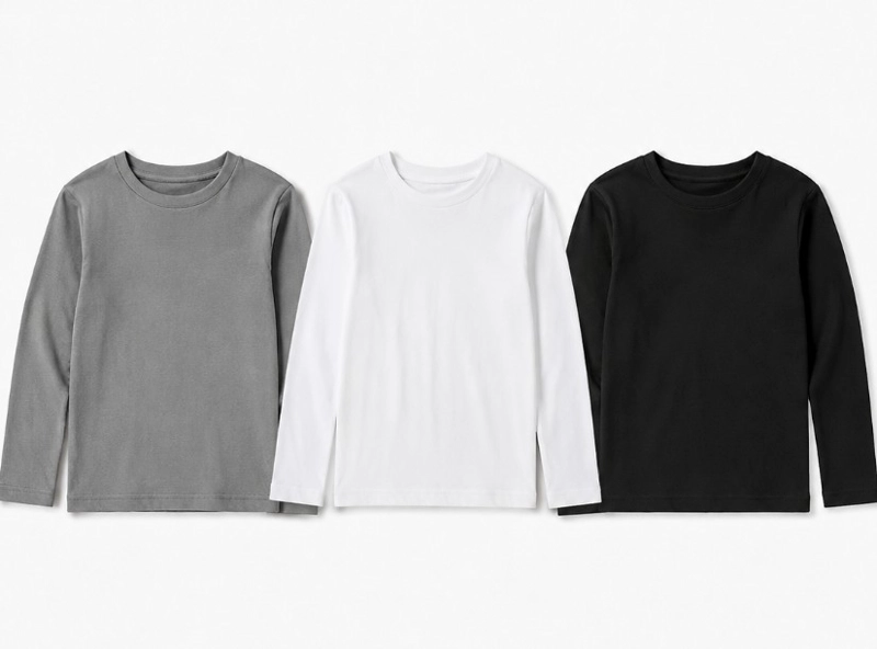 POLERA PRIMERA CAPA INFANTIL TALLA 8 AÑOS GRIS - 3