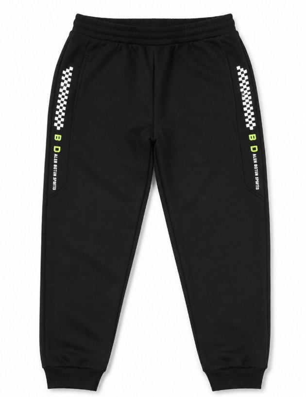 PANTALON JOGGER DEPORTIVO INFANTIL NEGRO CON BOLSILLOS TALLA 12 - 1