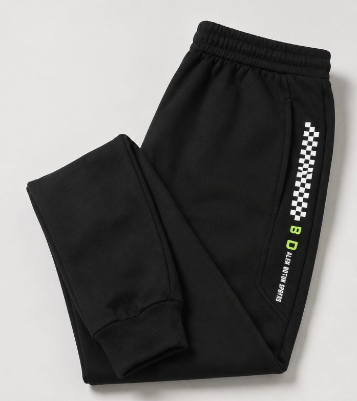PANTALON JOGGER DEPORTIVO INFANTIL NEGRO CON BOLSILLOS TALLA 12 - 2