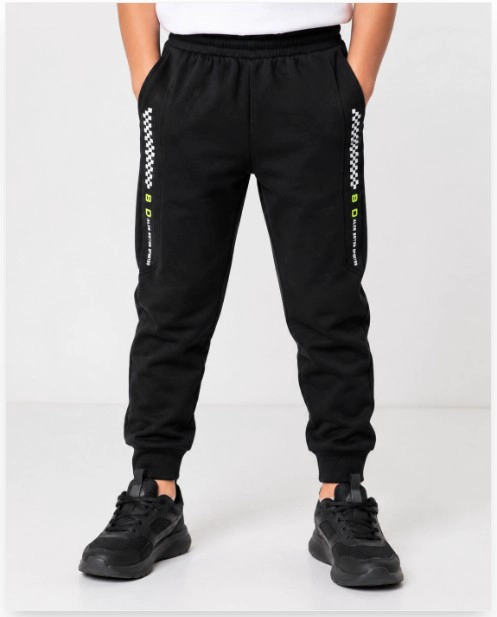 PANTALON JOGGER DEPORTIVO INFANTIL NEGRO CON BOLSILLOS TALLA 12 - 3