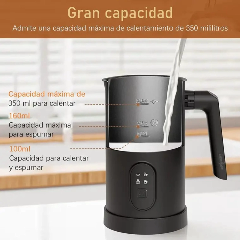 ESPUMADOR DE LECHE ELECTRICO 4 EN 1 BATIDOR CALENTADOR CAFE - 3