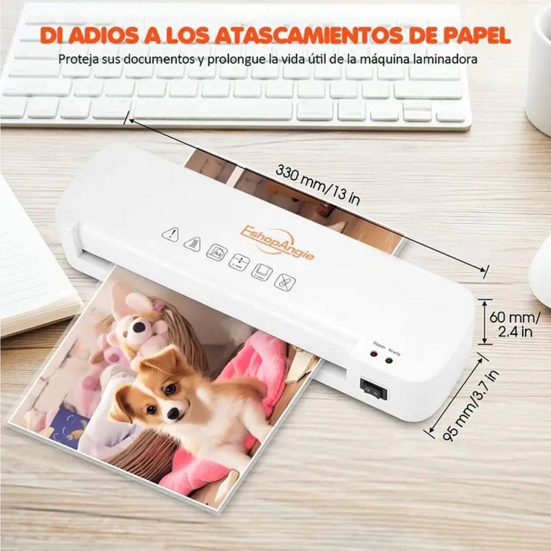 TERMOLAMINADORA PLASTIFICADORA A4 +CORTADOR DE PAPEL + MICAS - 1