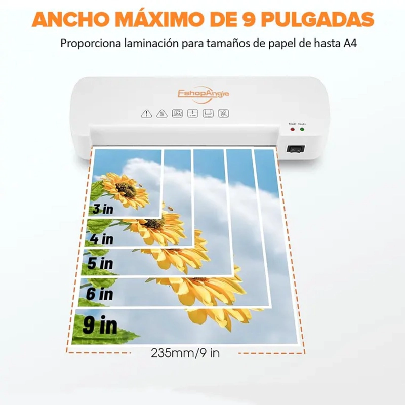 TERMOLAMINADORA PLASTIFICADORA A4 +CORTADOR DE PAPEL + MICAS - 3