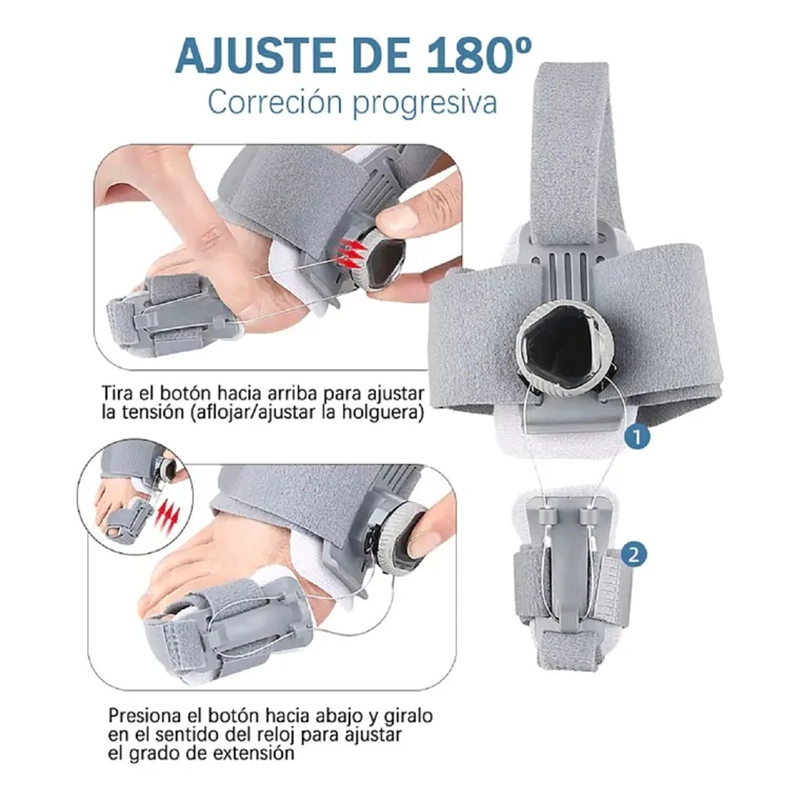 CORRECTOR DE JUANETES FERULA PERILLA AJUSTABLE ORTOPEDICA - 6