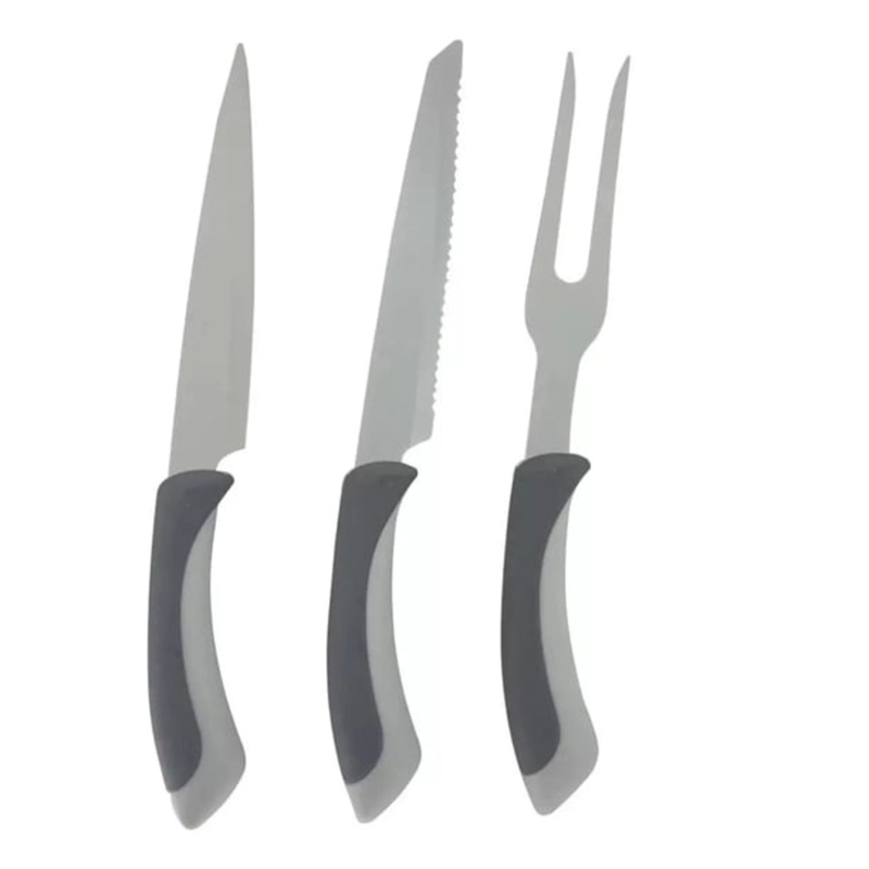 PACK X 3 SET PARRILLERO 2 CUCHILLOS Y TENEDOR - 2