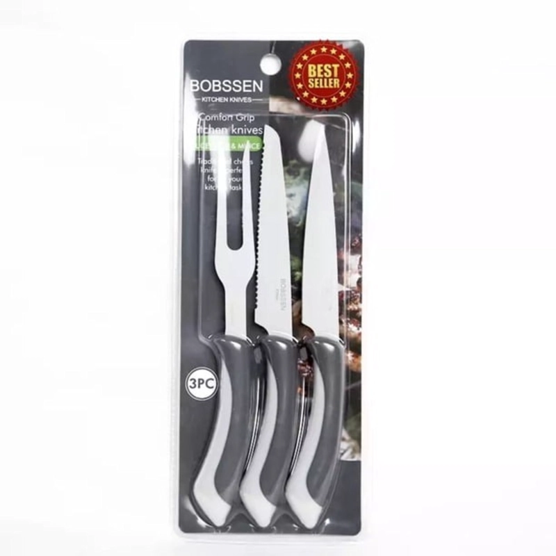 PACK X 3 SET PARRILLERO 2 CUCHILLOS Y TENEDOR - 3