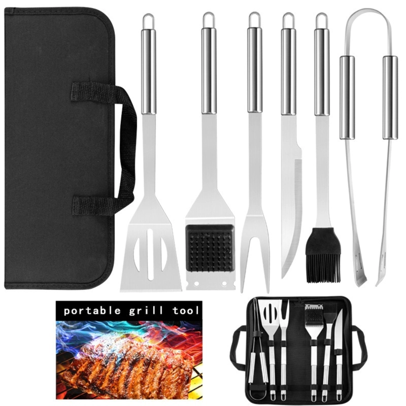 SET PARRILLERO ASADO BARBACOA 6 PIEZAS EN MALETA - 3
