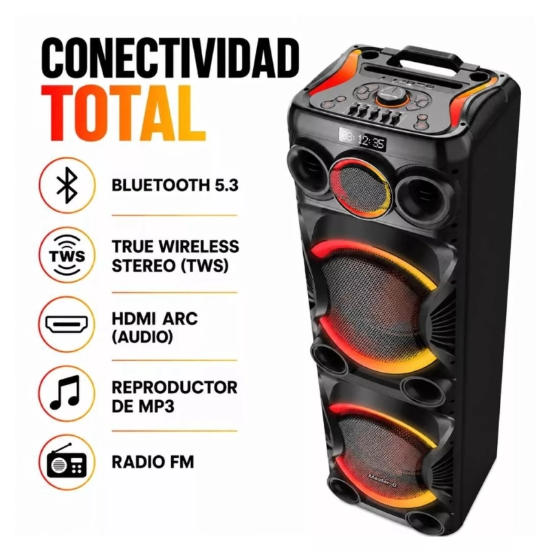 PARLANTE KARAOKE MASTER G MGECLIPSE 12” CON BLUETOOTH - 1