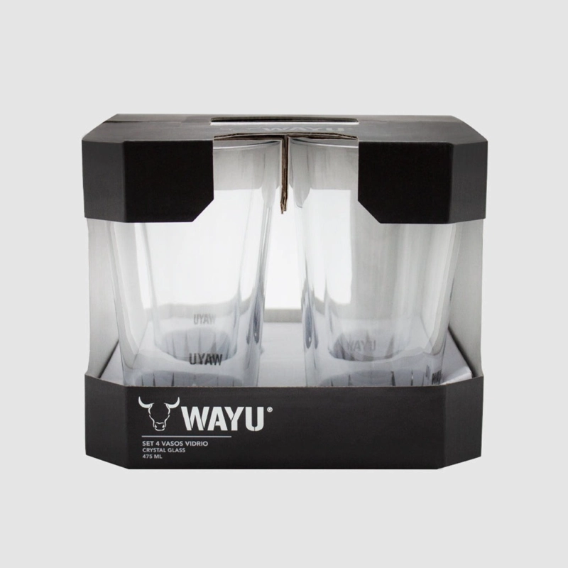 SET 4 VASOS VIDRIO WAYU - 4