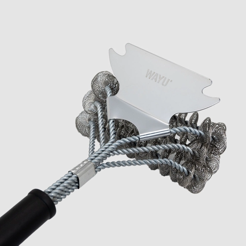 CEPILLO LIMPIAPARRILLAS CON RASPADOR WAYU - 3