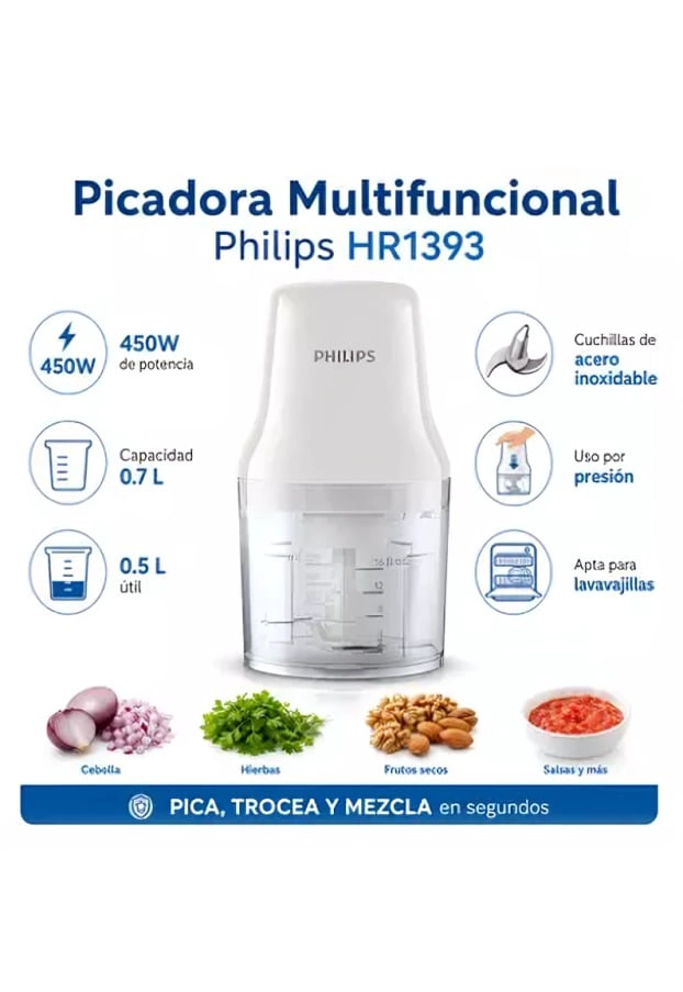PICADORA DAILY COLLECTION PHILIPS HR1393/00 450W - 1