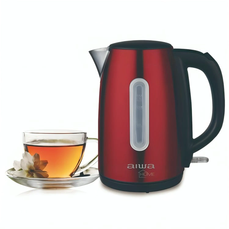 HERVIDOR AIWA HERVIDOR ELE CTRICO AIWA ACERO INOXIDABLE 1.7L ROJO - 1