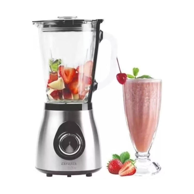 LICUADORA BLACK+DECKER 700W VASO DE VIDRIO 1.5L ROJA - 1