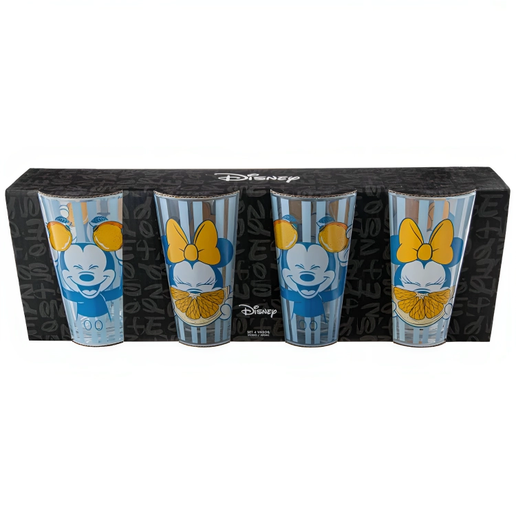 SET 4 VASOS VIDRIO 320ML LIMONCELLO DISNEY - 1