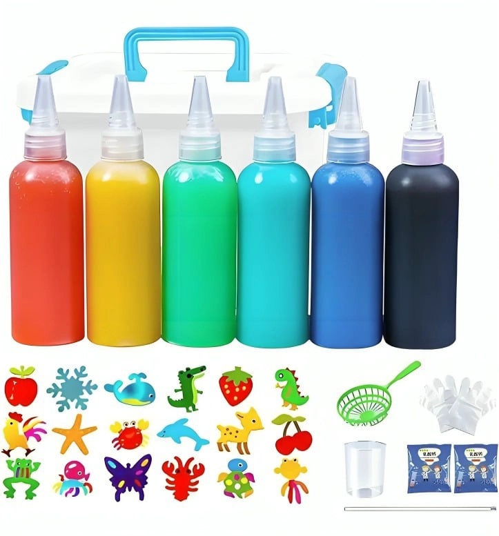 KIT JUEGO INTERACTIVO DE ELFO AGUA 3D 6 COLORES TINTA MAGICA - 1