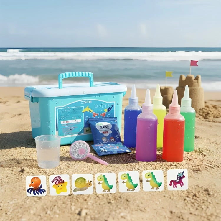 KIT JUEGO INTERACTIVO DE ELFO AGUA 3D 6 COLORES TINTA MAGICA - 2