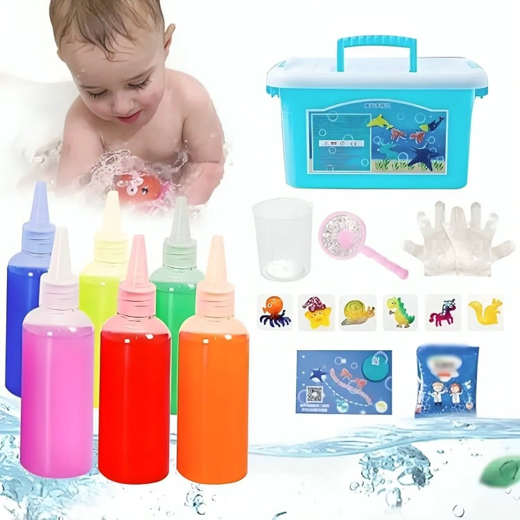 KIT JUEGO INTERACTIVO DE ELFO AGUA 3D 6 COLORES TINTA MAGICA - 3