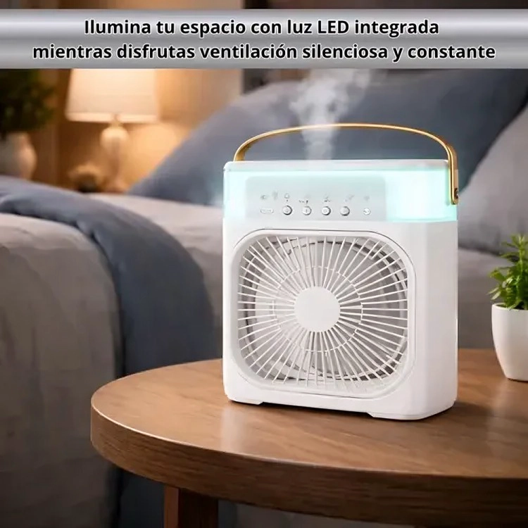 MINI VENTILADOR DE ESCRITORIO HUMIDIFICADOR RECARGABLE - 2