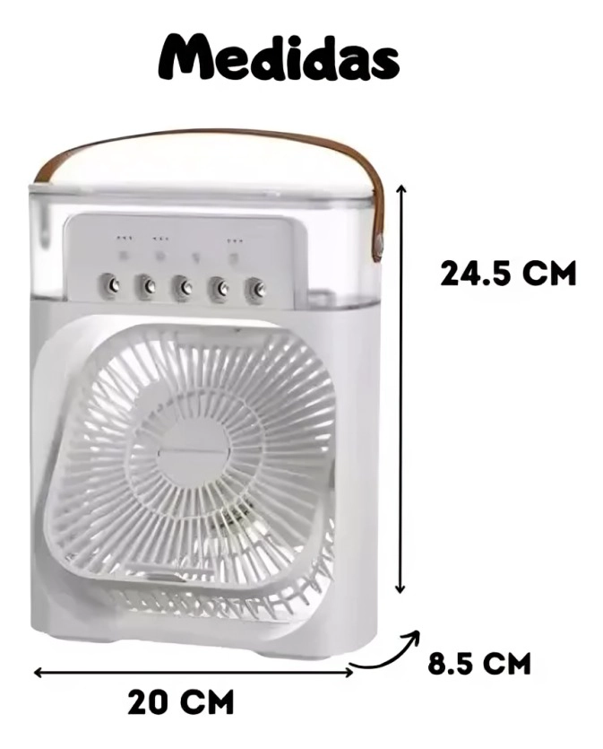 MINI VENTILADOR DE ESCRITORIO HUMIDIFICADOR RECARGABLE - 4