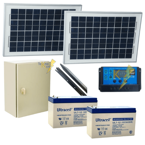 KIT SOLAR DE SUPERVIVENCIA 12 VOL 14AMP - 1