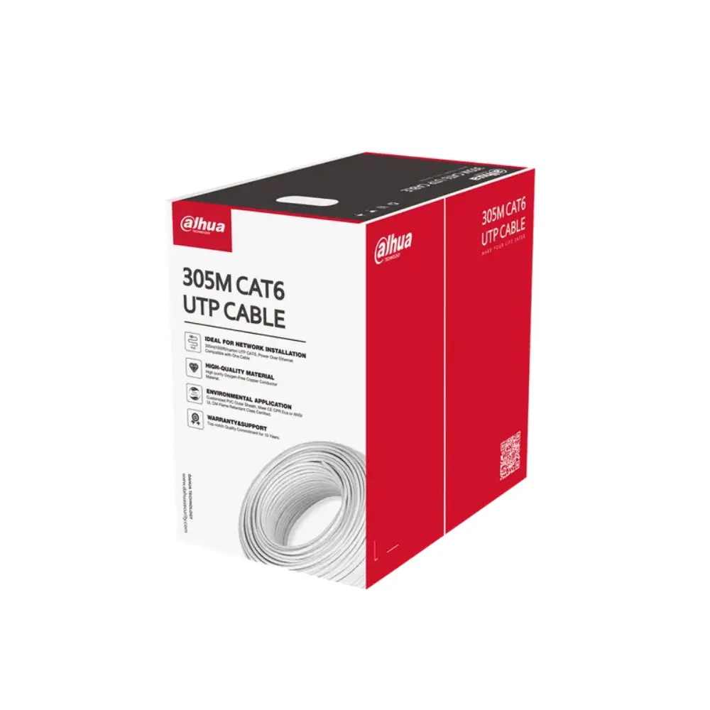CABLE UTP CATEGORÍA 6 DAHUA COLOR BLANCO UNIFILAR CAJA 305 METROS COBRE - 1