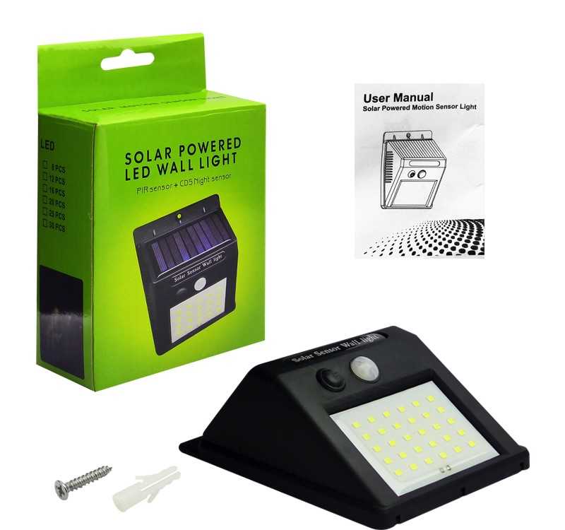 FOCO SOLAR 30 LED CON SENSOR - 1