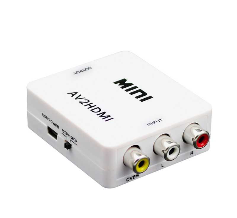 CONVERTIDOR AV-HDMI, CON AUDIO, RCA - 1