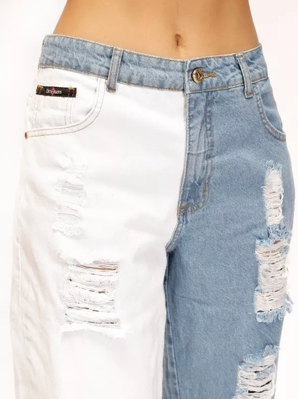 JEANS MOM BICOLOR DIRTY JEANS JE2603CD - 3