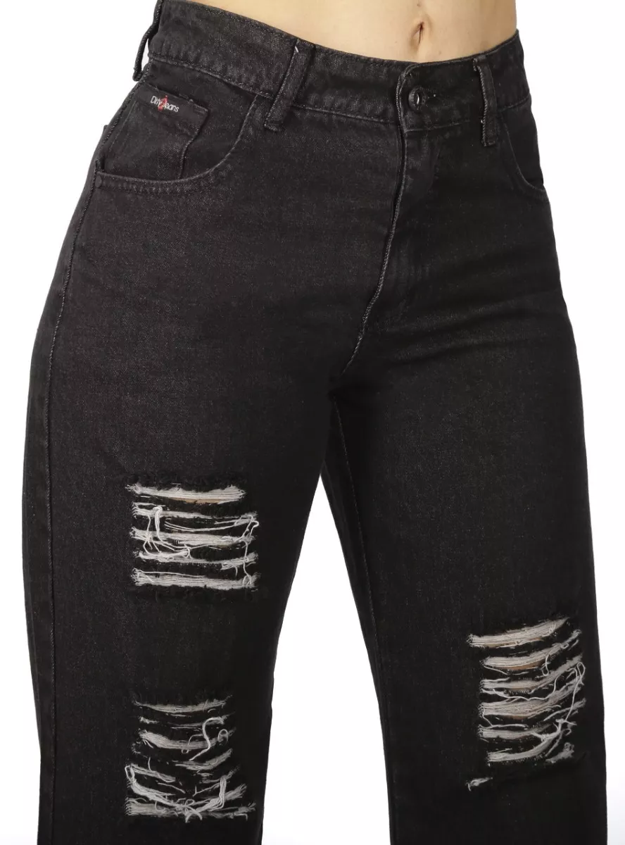 JEANS PALAZZO NEGRO DESTROYER DIRTY JEANS JE2710ND - 3