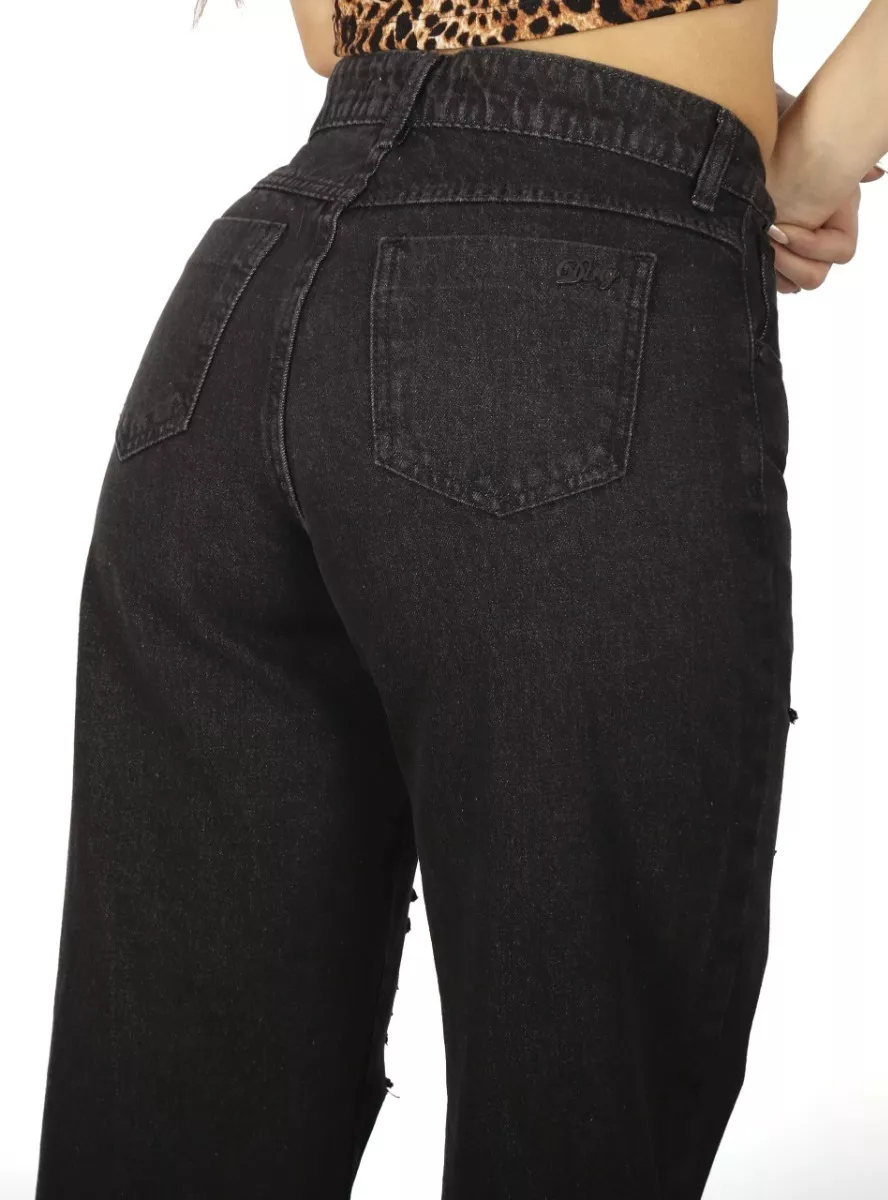 JEANS PALAZZO NEGRO DESTROYER DIRTY JEANS JE2710ND - 4