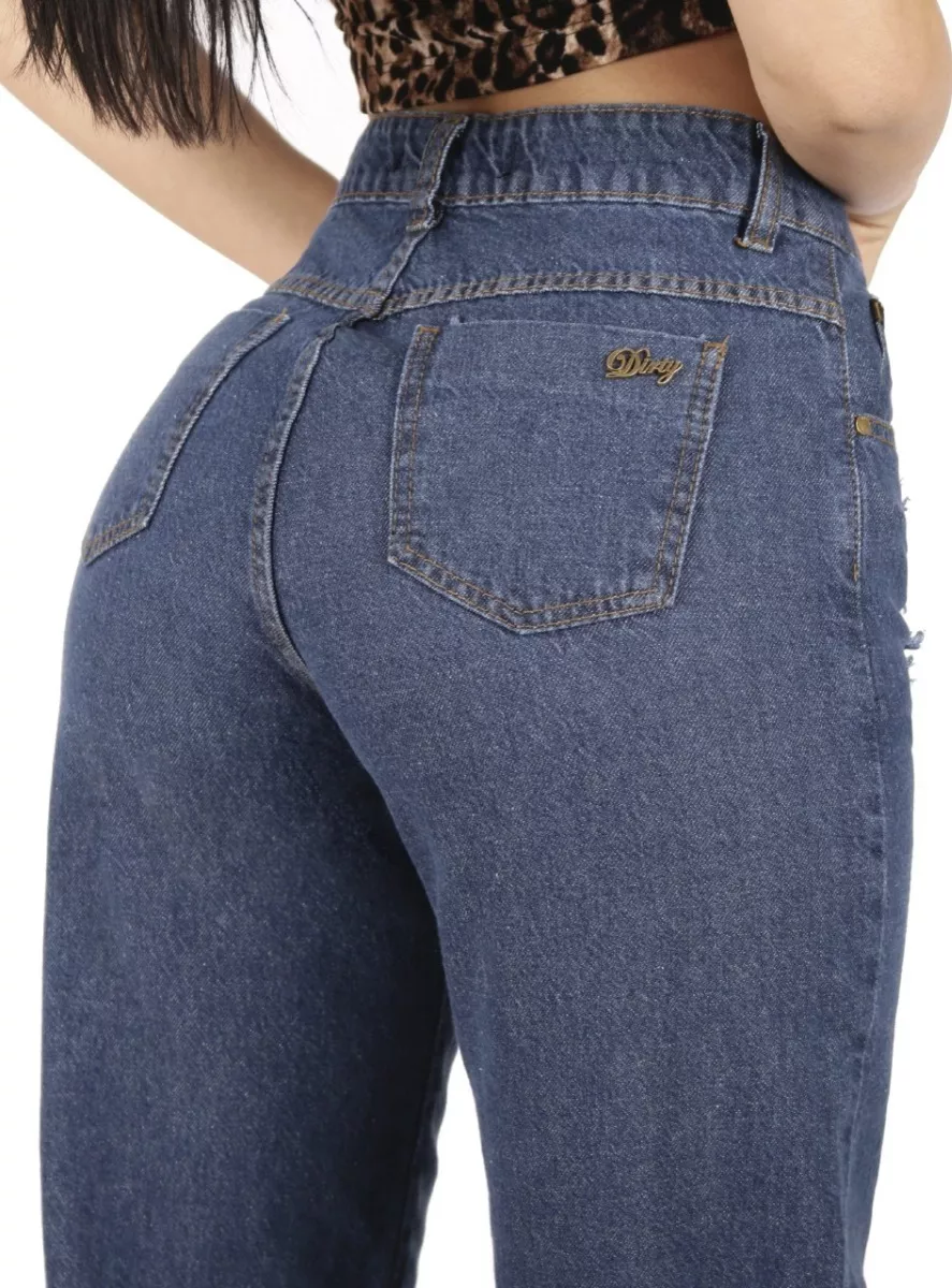 JEANS MOM AZUL DESTROYER DIRTY JEANS JE2410AD - 4