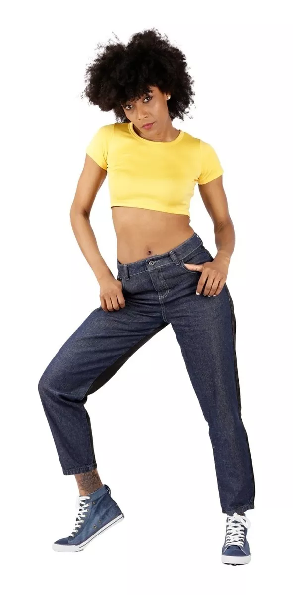 JEANS RECTO TIRO ALTO BICOLOR JE2628 - 1